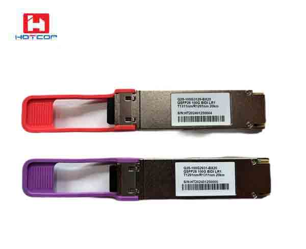 100G QSFP28 BIDI 1311nm/1291nm 20KM LC DDM